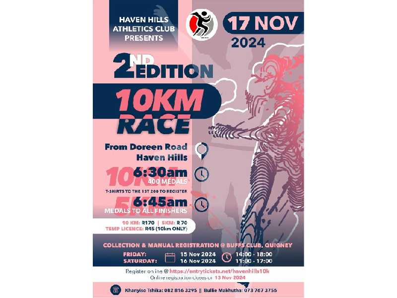 Haven Hills Athletics Club 10km and 5KM RUN: 2nd Edition