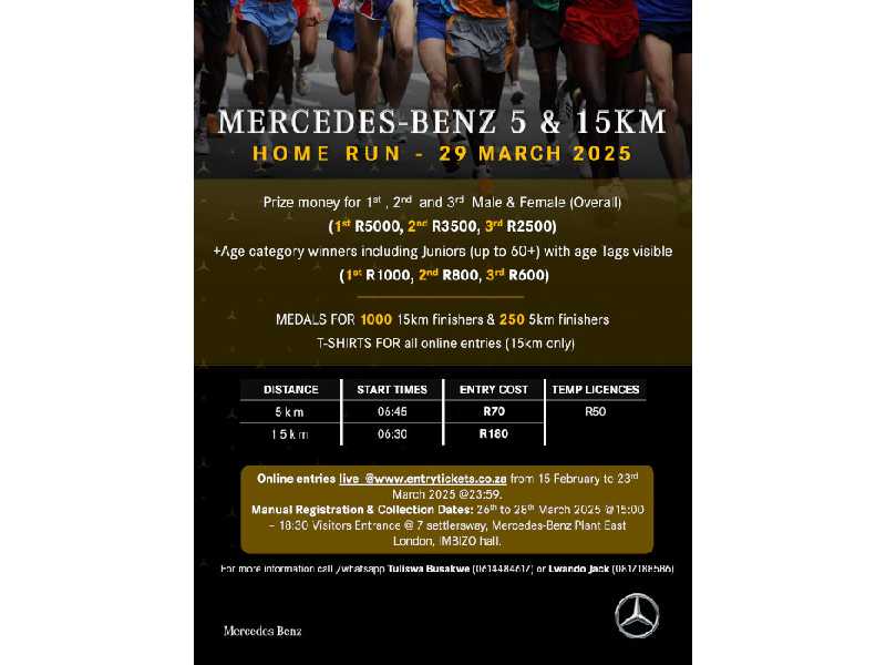 Mercedes Benz 5 and 15 KM Home Run