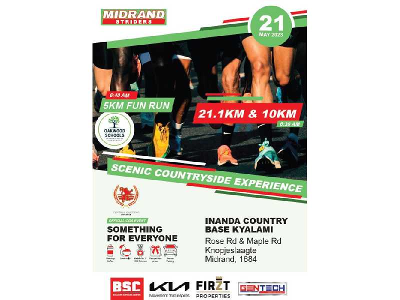 Midrand Striders 15km and 5km Fun Run
