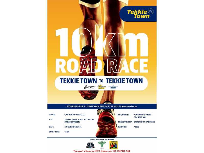 Tekkie Town to Tekkie Town 10 km Race