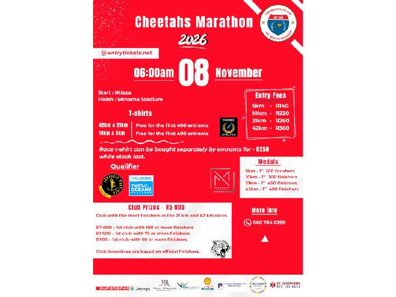 Cheetahs Marathon 2026