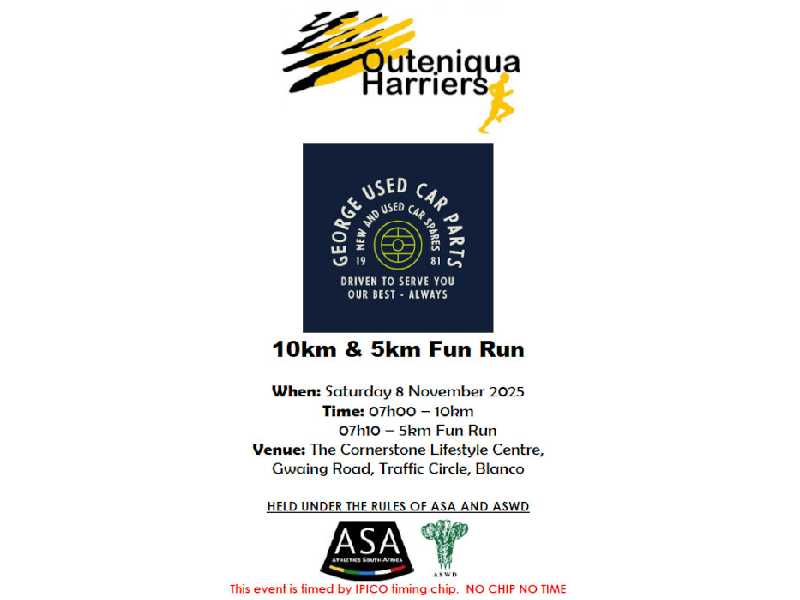 George Used Car Parts 10km Race